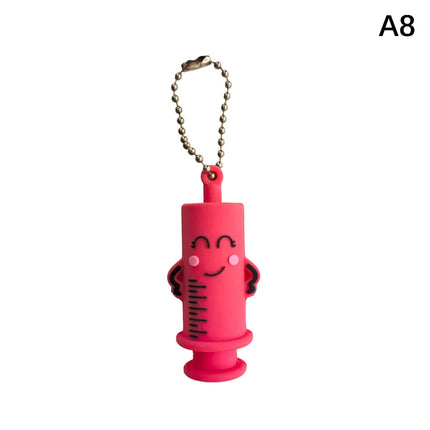 Ampoule Bottle Opener Keychain Syringe-Shaped Cutter Nurse Doctor Ampoule Bottle Opener Aid Medication Vial Breaker Tool