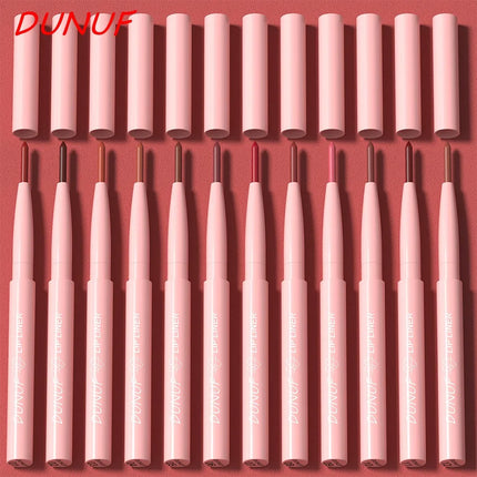 Slim Lip Liner Pencil Sexy Rose Red Brown Lip Outline Nude Matte Lipstick Contouring Tint Makeup Waterproof Crayon Pen 12 Colors
