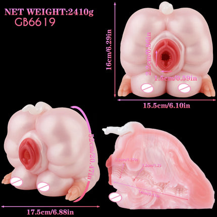 GEEBA Realistic Buttock Inverted Mold Silicone Fantasy Male Masturbator Medical-Grade Pocket Penis Stroker Onahole Adult Sex Toy