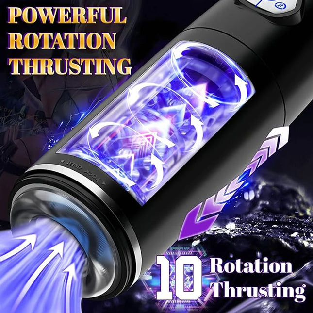 App Controlled Sex Toys for Men Male Masturbator Automatic Cup 10 Thrusting & Rotating Penis Stimulation Electric Male Stroker