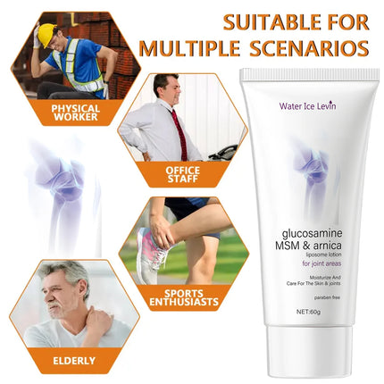 Glucosamine MSM & Arnica Joint Cream Liposome Lotion - Moisturizes, Nourishes & Protects Skin & Joints, Paraben-Free Formula.