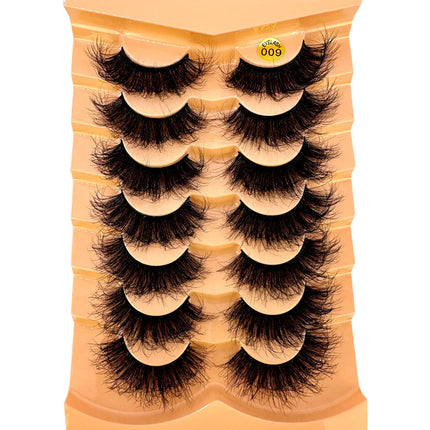 New 7 pairs of thick, 3D simulation mink fur fake eyelashesshort, dramatic fake eyelashes  wholesale full line fake eyelash make