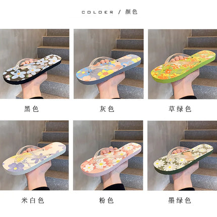 Flip Flops Trendy Summer Outerwear Fashionable Clip On Beach Slippers Anti Slip Couple'S Splint Slippers Leisure Convenience