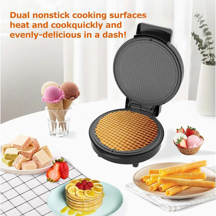 New 220V Household DIY Ice Cream Cone Machine Portable Breakfast Crispy Roll Machine 1000W Electric Pancake Machine