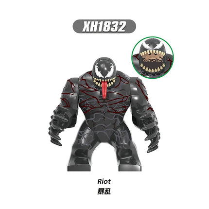 Building blocks, Marvel superheroes, assembled dolls, Spider Man, Iron Man, Venom, Shark, Deadpool, DIY gifts, children's toys