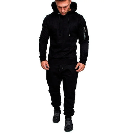 Camo Men Tracksuit Hooded Outerwear Hoodie Set 2 Pieces Autumn Sporting Male Fitness Camouflage Sweatshirts Jacket + Pants Sets