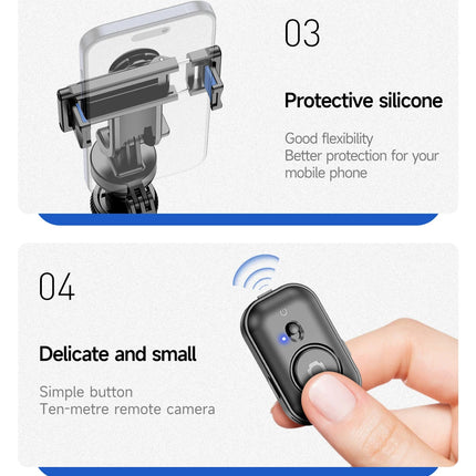 Tripod for Smartphone Light Camera,Tripods Stand with Wireless Bluetooth,Selfie Stick brackets with Phone Holder for Vlog/Video