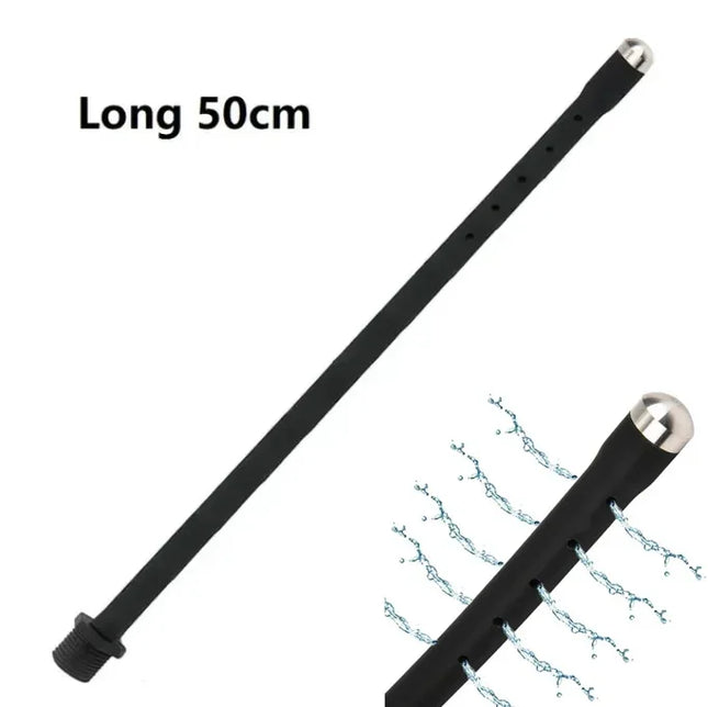 Silicone Long 58cm Anal Beads Plug Dilator Douche Enema Vagina Cleaning Kit Buttplug Syringe Shower Head Gay Sex Toy For Couples