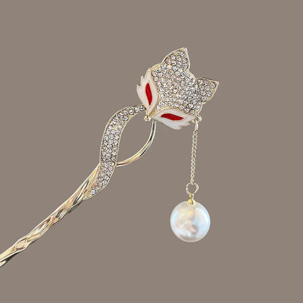 High End Fox Hairpin for Women A Sense of Luxury Modern Simplicity Ancient Style New Chinese Style Tassel Hanfu Qipao Hairpin