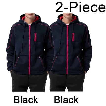 Men's Full Zip Hoodie Jacket Hooded Plain Pocket Sports Outdoor Daily Sports Hot Stamping Designer Basic Casual Sweatshirts