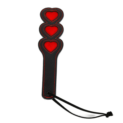 Black Red Heart Flogger Leather Bdsm Whips Spanking Paddle Slave Adult Sex Toys for Womans Bondage Restraints Whips Sex Shop ﻿