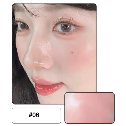 Monochrome Powder Blusher Cream Brightening Whitening Purple Lip and Cheek Dual-use Matte Natural Blush Tint Palette
