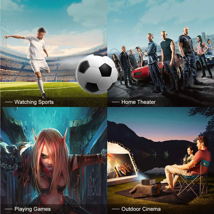 YABER Y21 Native 1920 x 1080P Projector 450 ANSI Upgrad Full HD Video Projector, Support 4k & Zoom, Home & Outdoor Projector