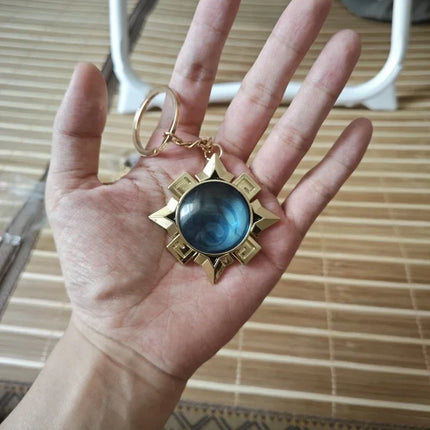 Game Impact Fontaine Sumeru Wanderer Light Pervious Key Chain 7 Element Eye Of Original God Cosplay Toy KeyRing