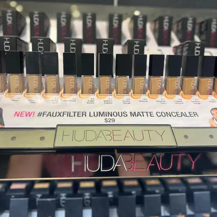 HUDA BEAUTY Faux Filter Luminous Matte Eye Concealer Moisturizing Long Lasting Lightweight Foundation Makeup Liquid Foundation