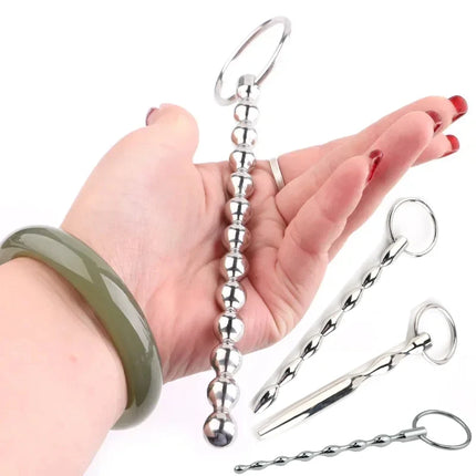 304 Stainless Steel Beaded Urethral Sounds Dilator Penis Plug Insert Sounding Rods Sex Toys For Men Stimulators Urethral Beads