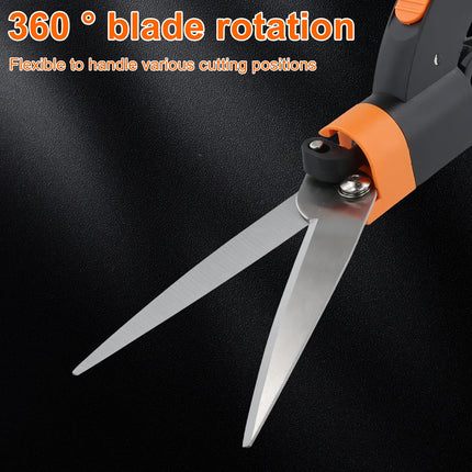 Grass Shears Hedge Shears Grass Cutter 360-Degree Swivel Blade Plant Cutting Scissors Stainless Steel Gardening Shears Plant