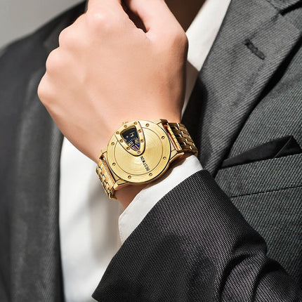 BESTWIN Luxury Brand Trend Cool Men's Wrist Watch Stainless Steel Technology Fashion Quartz Watch For Men Relogio Masculino 2023