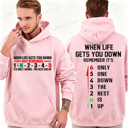 Men's Hoodie Casual Sports Hoodie 1 Down 6 Up Motorcycle Print Men/Women Plus Size Pullover Fashion Sweatshirt Long-Sleeve Tops