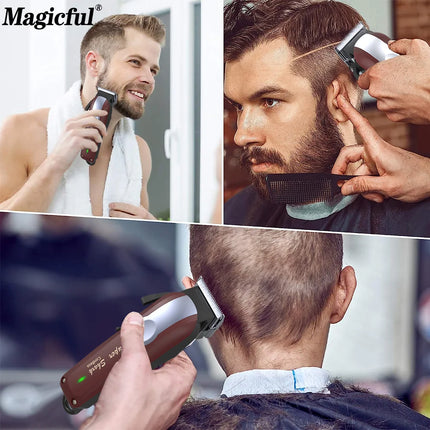 Professional Hair Clipper Powerful Lithium Battery USB Chargeable Trimmer LED Display Home Man Beard Shaver Hair Cutting Machine