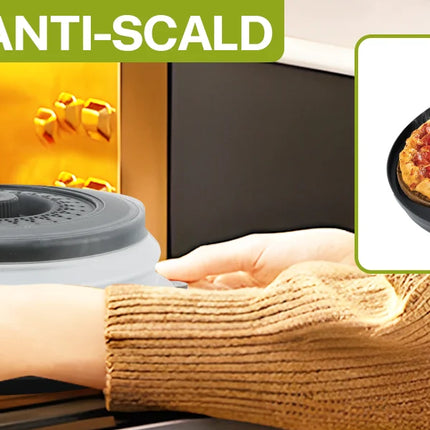 Microwave Food Splatter Cover Foldable Multifunction Splash Collapsible Guard Kitchen Gadget Colander for Meal Steaming Tray