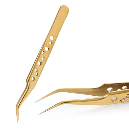 Professional Eyelash Tweezers Stainless Steel 3D Volume Eyelashes Extension Clip Excellent Closure Eyebrow Tweezer Makeup Tools