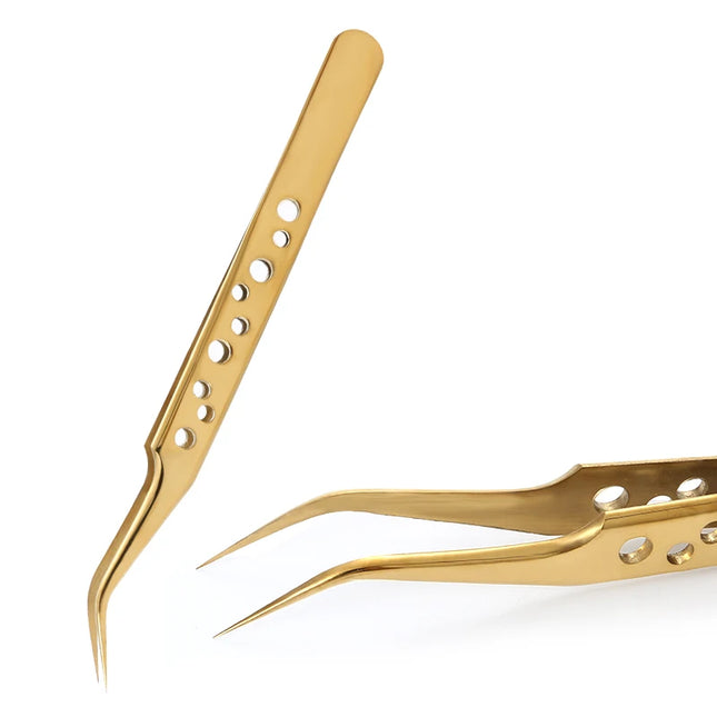Professional Eyelash Tweezers Stainless Steel 3D Volume Eyelashes Extension Clip Excellent Closure Eyebrow Tweezer Makeup Tools