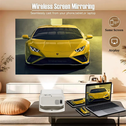 KaiAqua HT23 4K Android11 Projector Native 1080P 390ANSI Dual Wifi6 BT5.0 1920*1080P Cinema Portable Projetor Upgrated HT23