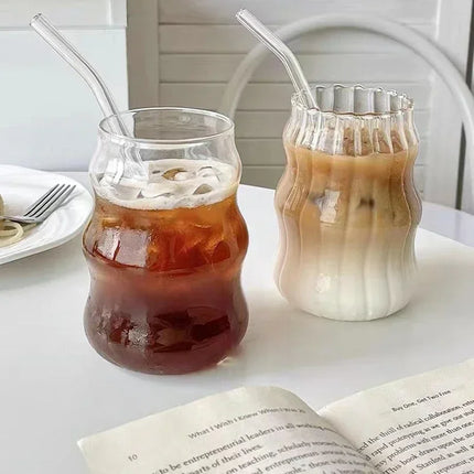 1-10Pcs Reusable Smoothie Glass Straw, Clear Drinking Straws for Smoothie Milkshakes Environmentally Friendly Drinkware Straw