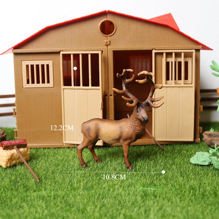 Simulation Woodland Animal Deer ,Moose,Elk,Reindeer,Alpaca,Kudu Model Figurines Cake Toppers Collection Figure Christmas Gift