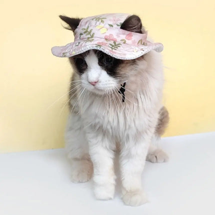High-quality Adjustable Pet Sun Hat Cat Dog Breathable Dog Sunshade Hats Outdoor Travel Pet Fisherman Hat