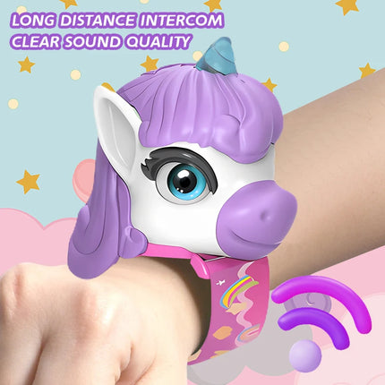 Unicorn Watch Walkie-Talkie, Wireless Parent-Child Interactive Communication Device for One-on-One Outdoor Calls