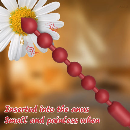 Anal Beads Vibrator Butt Plug Silicone 9 Vibration Modes Anal Plug Vibrating Sex Toys Bullet Vibrator for Men Women Couples