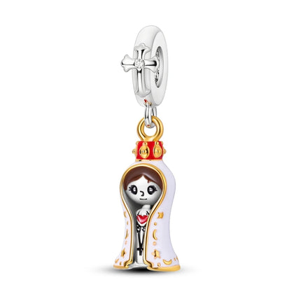 925 Sterling Silver Virgin Goddess Blessing Dangle Prayer Angel Pendant Charms Fit Original Necklace Bracelet DIY For Women Gift