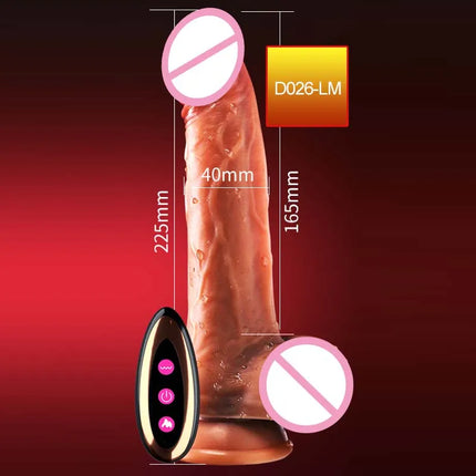 Realistic Dildo Vibrator Sex Toys For Adults Women Telescopic Vibration Penis Cock Adult Sex Products Masturbator Anal Plug 18