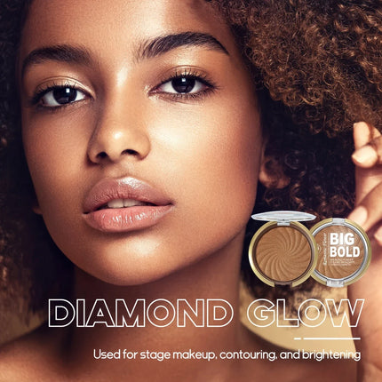 3-color powder brightens the face,bronze color pressed powder, waterproof and high gloss makeup,brightening wheat pearl powder