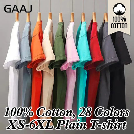 XS-6XL 100 Cotton T shirt Men,Short Sleeve Summer Top,Casual Solid TShirt,Plain Fashion Tees Women,Quality Basic Unisex Clothes