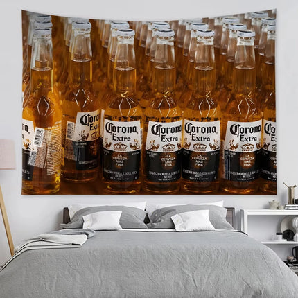 Corona Extra Beer Cartoon Tapestry for Living Room Home Dorm Decor Tapestry Home Decor Dorm Wall Hanging Sheets Wall Tapestry