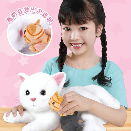 Talking Baby Cat Simulation Cat Plush Toy Children's Doll Electric Pet Girl Little Cat