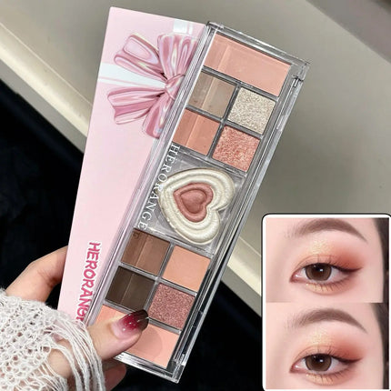12-Color Tea Apricot Eye Makeup Palette Low Saturation Eyeshadow Palette Pearlescent Matte Shimmer Earth Color Eye Shadow Beauty