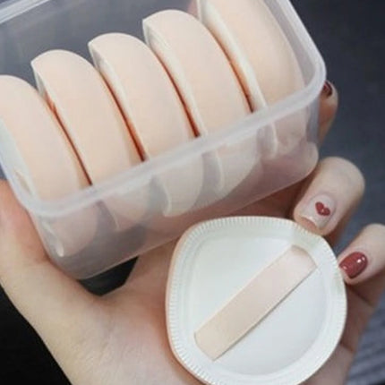 5 Pcs Soft Reusable Triangle Powder Puff Set,  Makeup Sponge Beauty Egg Blenders For Liquid Foundation Powder
