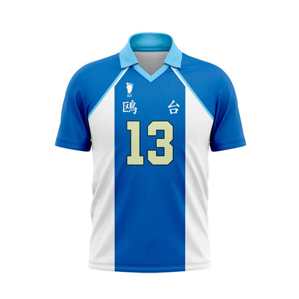 Hot Custom Name Haikyuu Karasuno High Hinata 10 Jersey Men Women Anime Volleyball Uniform Short Sleeve V-Neck Polo Sport T-Shirt