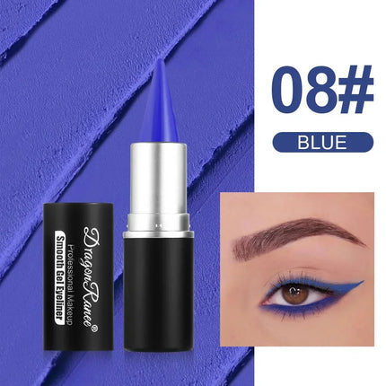 Matte Eyeliner Cream Texture Eyeliner Easy Coloring Sweat Proof High Pier Pencil Long Lasting Black White Green Eye Liner Makeup