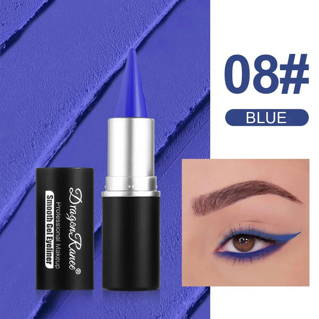 Matte Eyeliner Cream Texture Eyeliner Easy Coloring Sweat Proof High Pier Pencil Long Lasting Black White Green Eye Liner Makeup