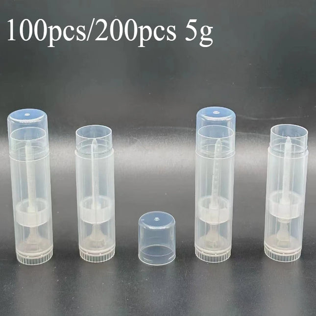 100pcs/200pcs 5g Empty Lipstick Lip Gloss Tube Bottle Cosmetic Container Wholesale Lipstick Tube Cap Lip Gloss Container DIY Set