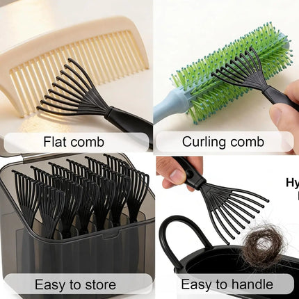 Hair Brush Cleaner Tool, Cleaner Hair Brush Cleaner Hair Dirt Remove Comb Embeded Tool for Home Salon