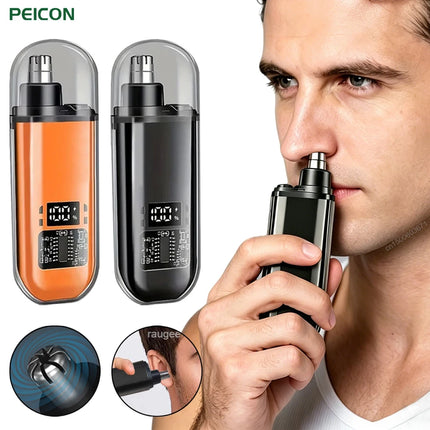 Nose Hair Trimmer for Men Mini Portable Automatic Shaving Nose Hair Clipper Rechargeable Electric Eyebrow Ear Nose Hair Remover