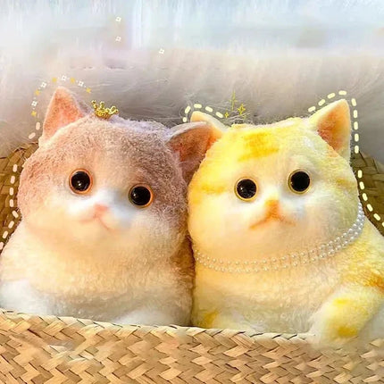 Cute Animal Cat Squishy Toy Ultra Soft Stress Relief Squeeze Fidget Toy Kawaii Sensory Toy for Kids Anxiety Relief Desk Decor