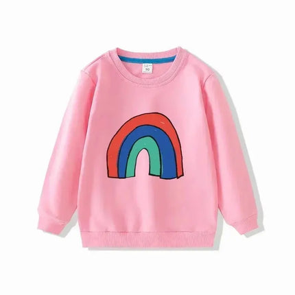 Full Sleeve Kids Sweatshirts 2024 Autumn Pullover Tops Boys Hoodie Girls Shirts Cotton Baby Clothing Cartoon Print Children Tees