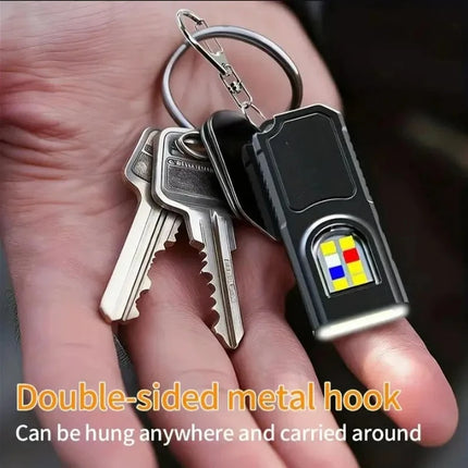 Rechargeable Hanging Work Light Waterproof Keyring Camping Walking Pocket Lamp Powerful Mini COB LED Keychain Flashlight USB